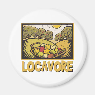 Locavore langsame Nahrung Magnet