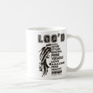 Loc'd Hair Black Queen Black History Montag Afro W Kaffeetasse