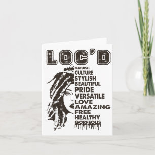 Loc'd Hair Black Queen Black History Montag Afro W Karte