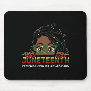 Loc'd Hair Girl 4. Juli Erinnerung an meine Vorfah Mousepad