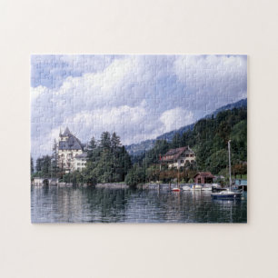 Loch Alte Häuser und Boote Wasser Meer Landschaft