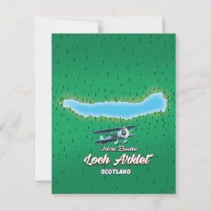 Loch-Arklet-Karte Schottland Vintage-Karte