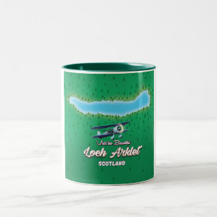 Loch Arklet Map Schottland Vintage Karte Zweifarbige Tasse
