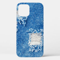 Loch auf Denim Jeans. Ripped Destroyed Torn Blue j