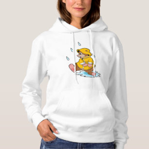 Loch bei Regen mit Regentropfen Hoodie