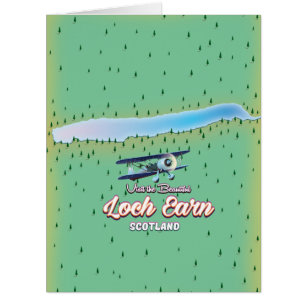 Loch Earnmap Schottland Vintage-Karte