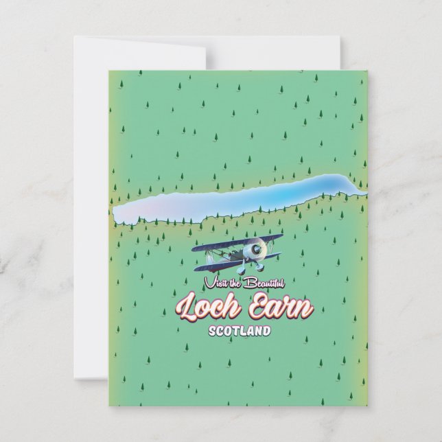 Loch Earnmap Scotland Vintage Karte (Vorderseite)