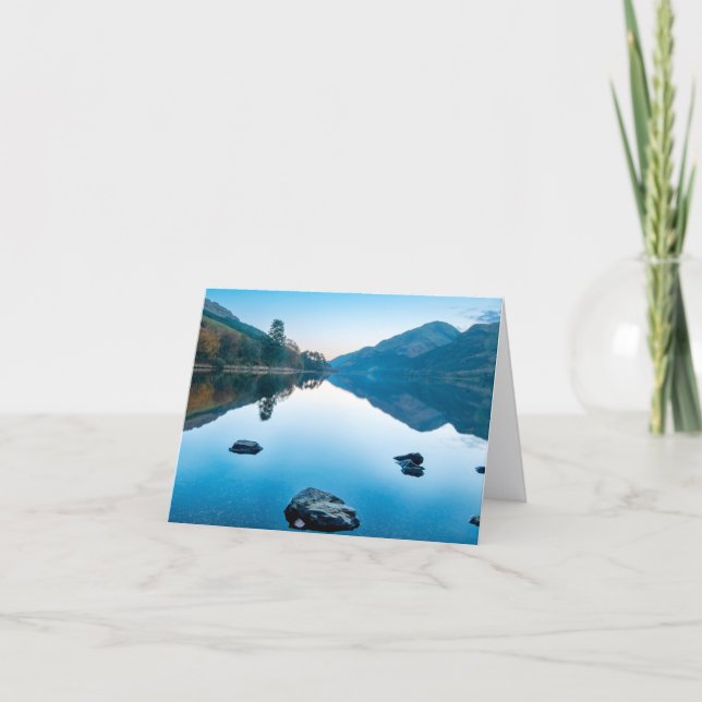 Loch Eck in Blue Greeting Card Karte (Vorderseite)