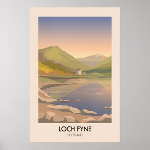 Loch Fyne Schottland Reiseplakat Poster