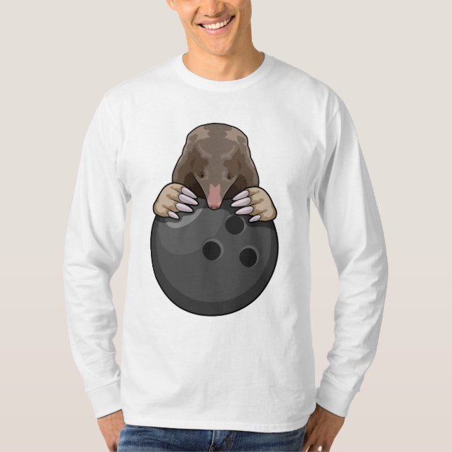 Loch im Bowling mit Bowlingball T-Shirt (Vorderseite)