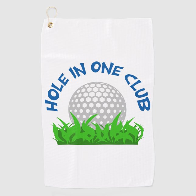 Loch in einem Club Golfhandtuch (Vorderseite)