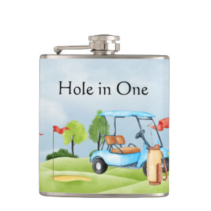 Loch in einem Golf Vinyl Wrapped Flask Flachmann