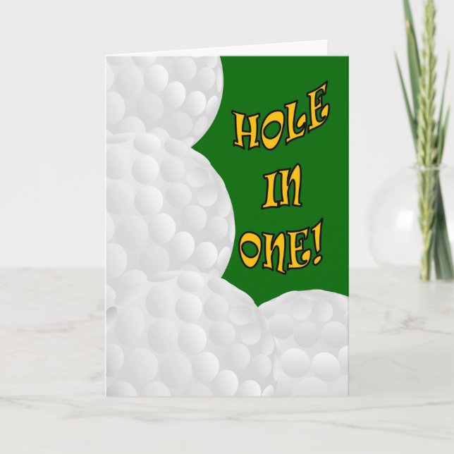 Loch in Glückwunsch einer! Golf-Erfolg Karte (Vorderseite)