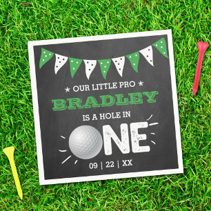 Loch in One Boys Golf 1. Geburtstag Par-T Serviette