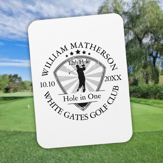 Loch in One Classic Personalisiert Golf Magnet (Hole in One Classic Personalized Golf Magnet)