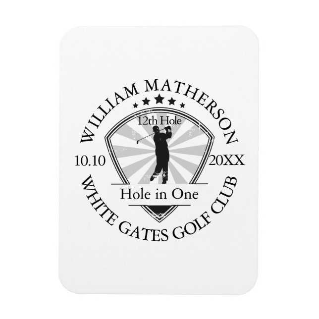 Loch in One Classic Personalisiert Golf Magnet (Vertikal)