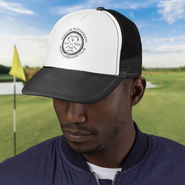 Loch in One Classic Personalisiert Golf Truckerkappe (Hole in One Classic Personalised Golf Trucker Hat)
