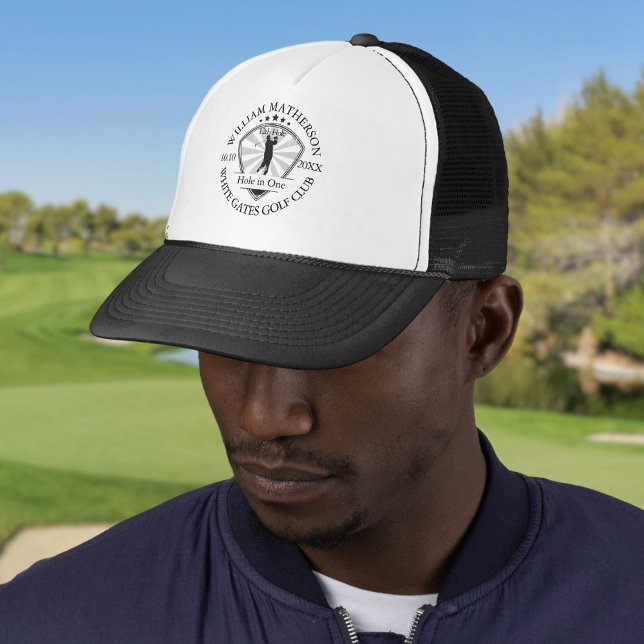 Loch in One Classic Personalisiert Golf Truckerkappe (Hole in One Classic Personalised Golf Trucker Hat)