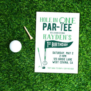 Loch in One Doodle Golf Einladung zum ersten Gebur