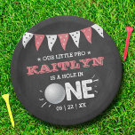 Loch in One Girls Golf 1. Geburtstag Par-T Pappteller<br><div class="desc">Feiern Sie stilvoll mit diesen trendigen 1. Geburtstag Party Papier-Tellern. Das Design ist leicht mit Ihrer eigenen Formulierung zu personalisieren und Ihre Familie und Freunde werden begeistert sein,  wenn sie diese fabelhaften Party-Teller sehen. Entsprechende Party-Elemente finden Sie in der Auflistung.</div>