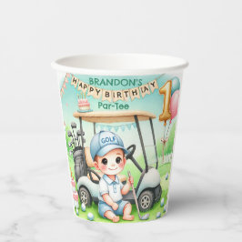 Loch in One Golf Boy 1. Par-tee Geburtstag Pappbecher