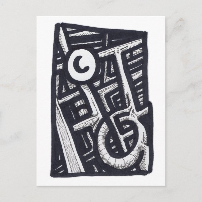 Loch in One? Postkarte (Vorderseite)