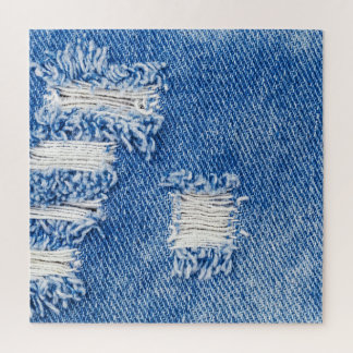 Loch, Jeans aus Denim, rippte Textur