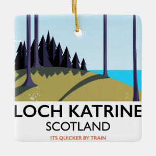 Loch Katrine Scotland Reiseplakat Keramikornament