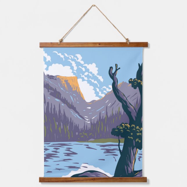 Loch Lake Wandteppich Mit Holzrahmen (Vorderseite)