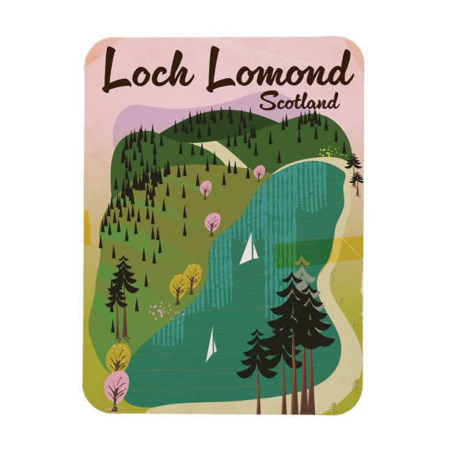 Loch Lamond Scotland Magnet (Vertikal)