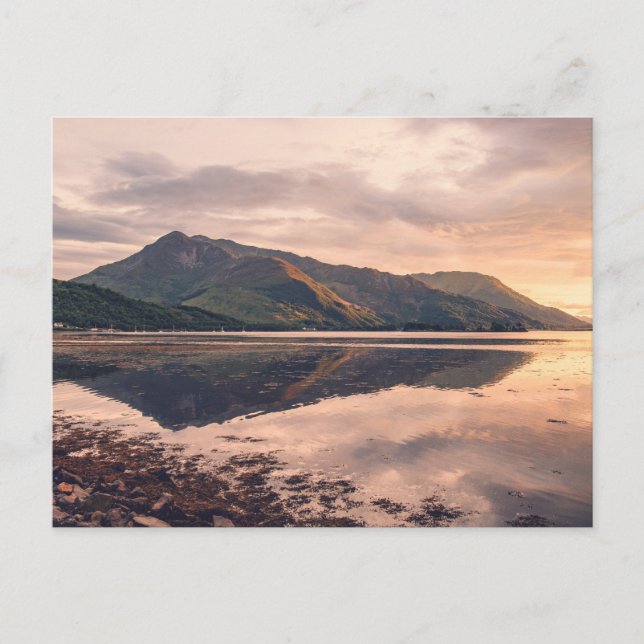 Loch Leven Sunset Postkarte (Vorderseite)