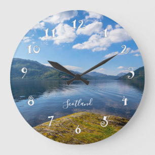 Loch Lomond in Scotland, beautiful wall clock Große Wanduhr