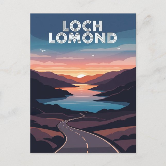 Loch Lomond Scotland Travel Postkarte (Vorderseite)