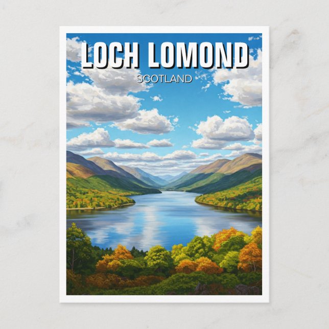 Loch Lomond Scotland Travel Postkarte (Vorderseite)