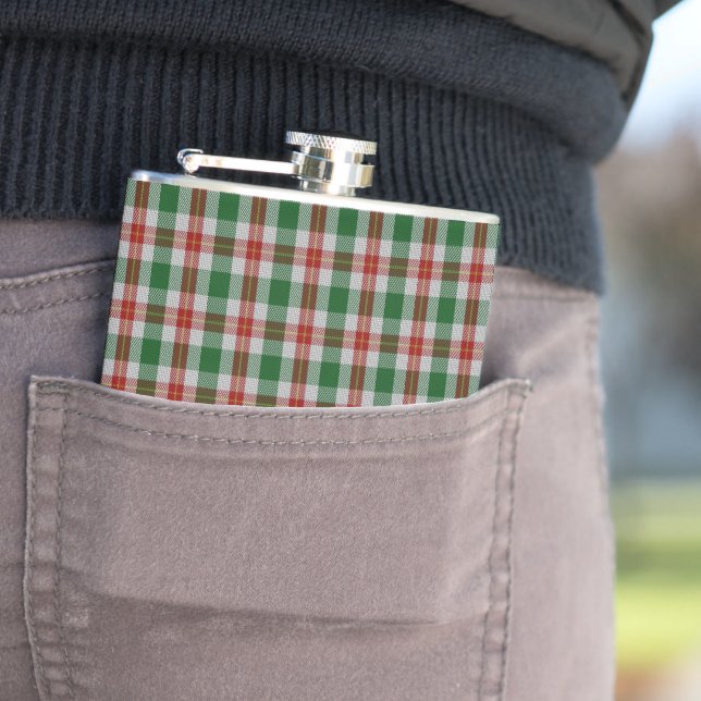 Loch Lomond Tartan Kariertes Muster Flachmann (Beispiel)