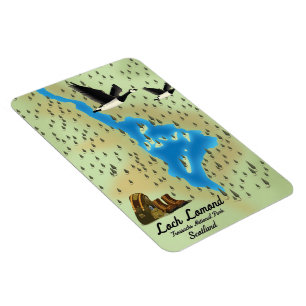 Loch Lomond, Trossachs, Schottland-Karte Magnet