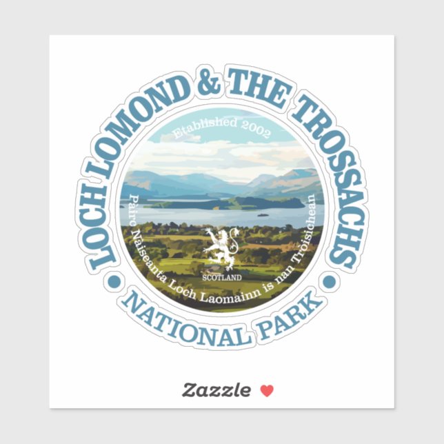 Loch Lomond und die Trossachs Aufkleber (Blatt)