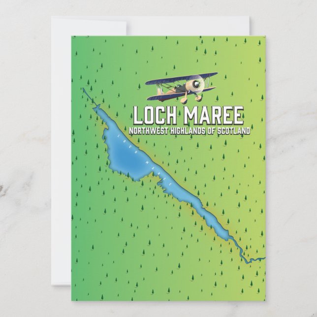 Loch Maree NW Hightlands Scotland Landkarte (Vorderseite)
