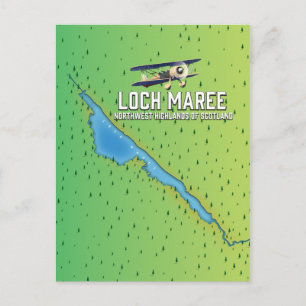 Loch Maree NW Hightlands Scotland Landkarte Postkarte