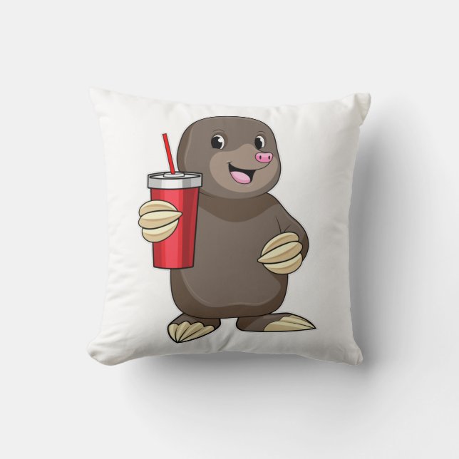 Loch mit Drink-Tasse Kissen (Vorderseite)