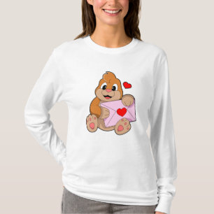 Loch mit Herzumschlag T-Shirt