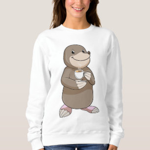 Loch mit Kaffee-Cup Sweatshirt
