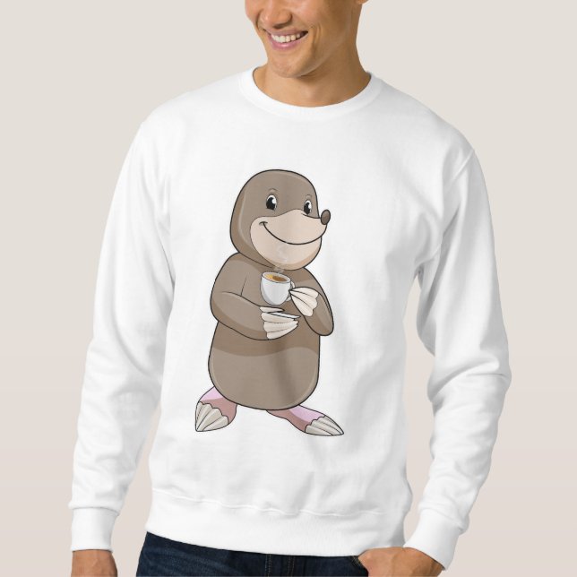 Loch mit Kaffee-Cup Sweatshirt (Vorderseite)