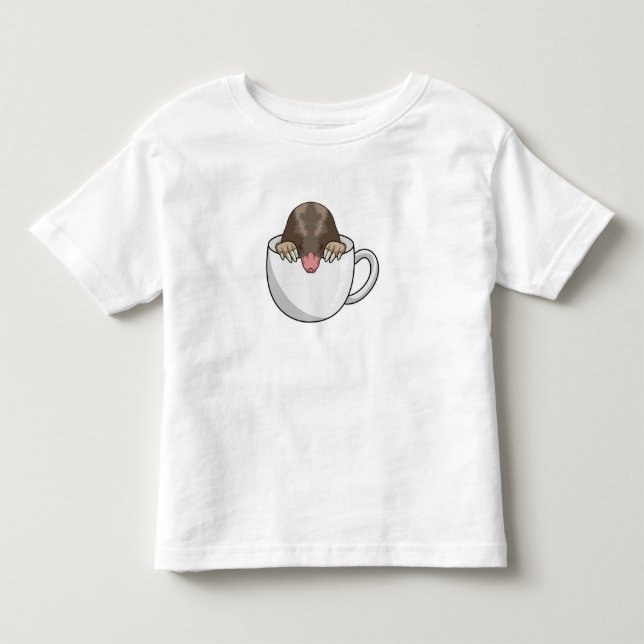 Loch mit Kaffee-Tasse Kleinkind T-shirt (Vorderseite)