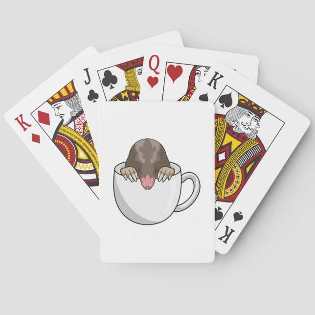 Loch mit Kaffee-Tasse Spielkarten (Rückseite)