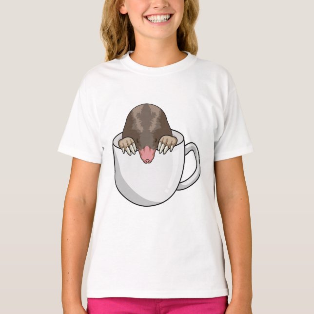 Loch mit Kaffee-Tasse T-Shirt (Vorderseite)
