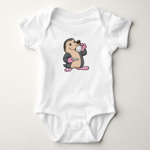 Loch mit Tasse Kaffee & Saucer Baby Strampler