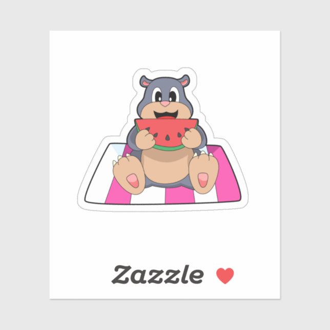 Loch mit Watermelon.PNG Aufkleber (Blatt)