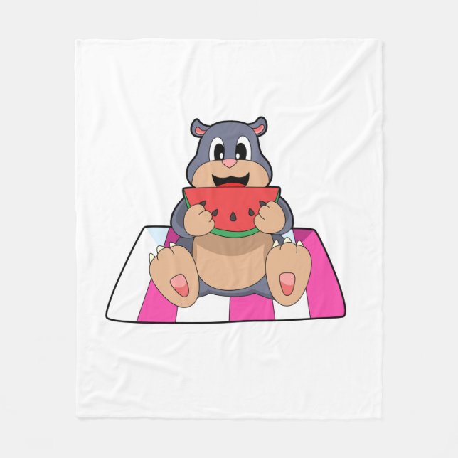 Loch mit Watermelon.PNG Fleecedecke (Vorderseite)