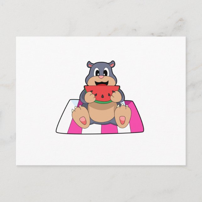Loch mit Watermelon.PNG Postkarte (Vorderseite)